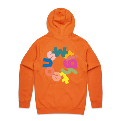 full circle orange hoodie